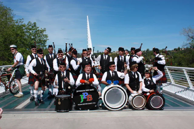 The Jefferson Pipe Band — group photograph