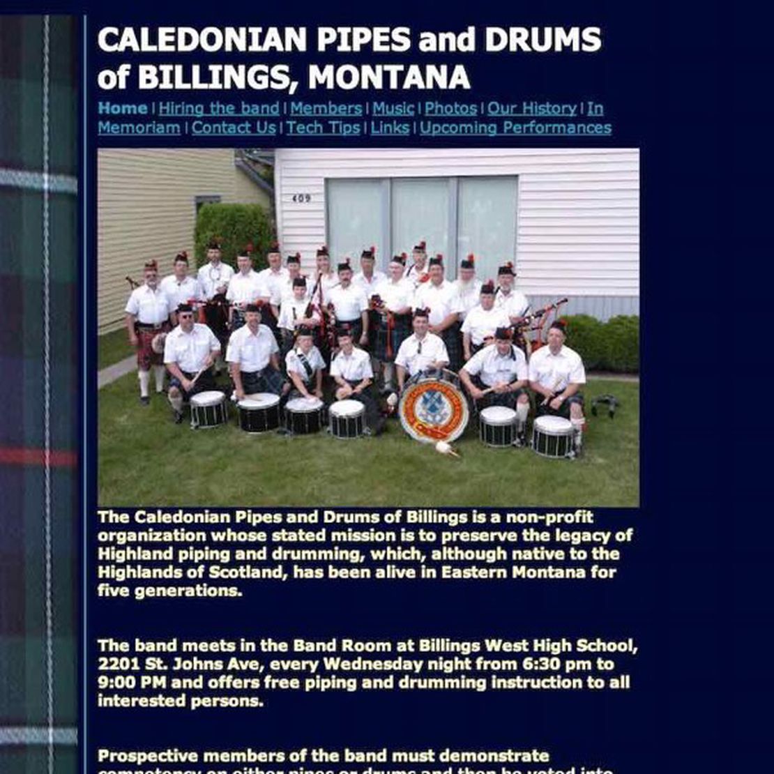 billings caledonian pipes and drums
