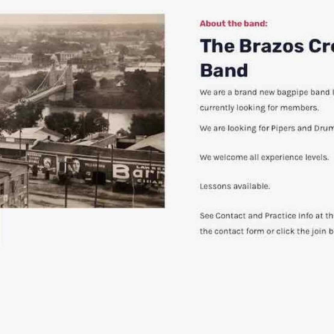 The Brazos Crossing Pipe Band
