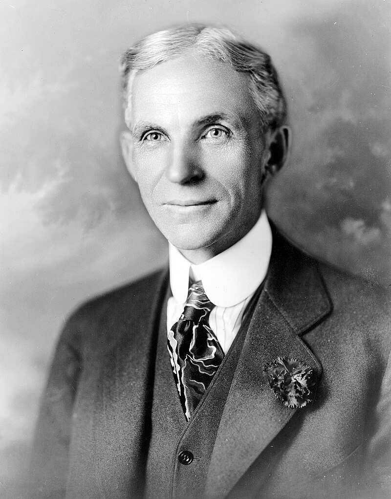 Death of Henry Ford, automobile production pioneer and son of Irish immigrants