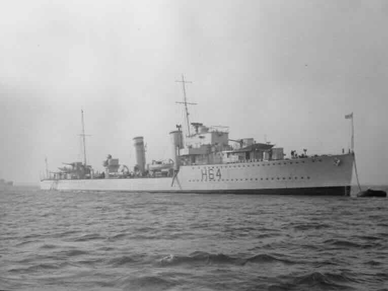 HMS Duchess, accidentally rammed by a battleship in thick fog, sunk with heavy loss of life 