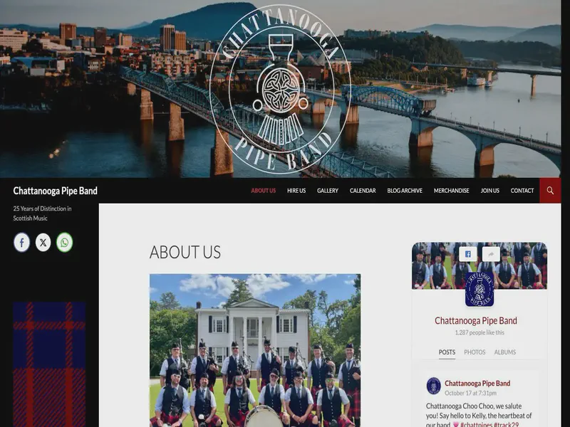 Website preview for chattanoogapipeband.org