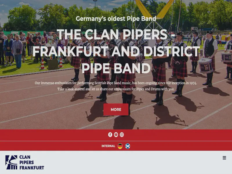 Website preview for clanpipers.de