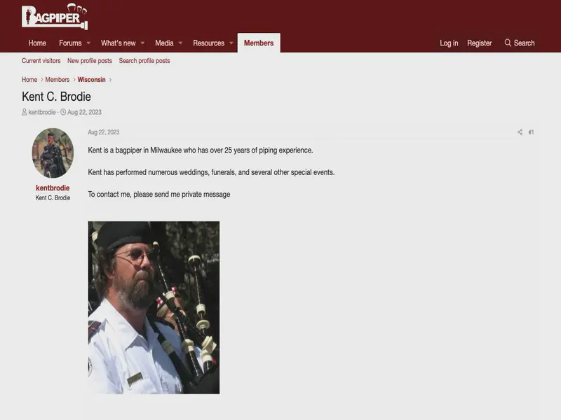 Website preview for forum.bagpiper.com