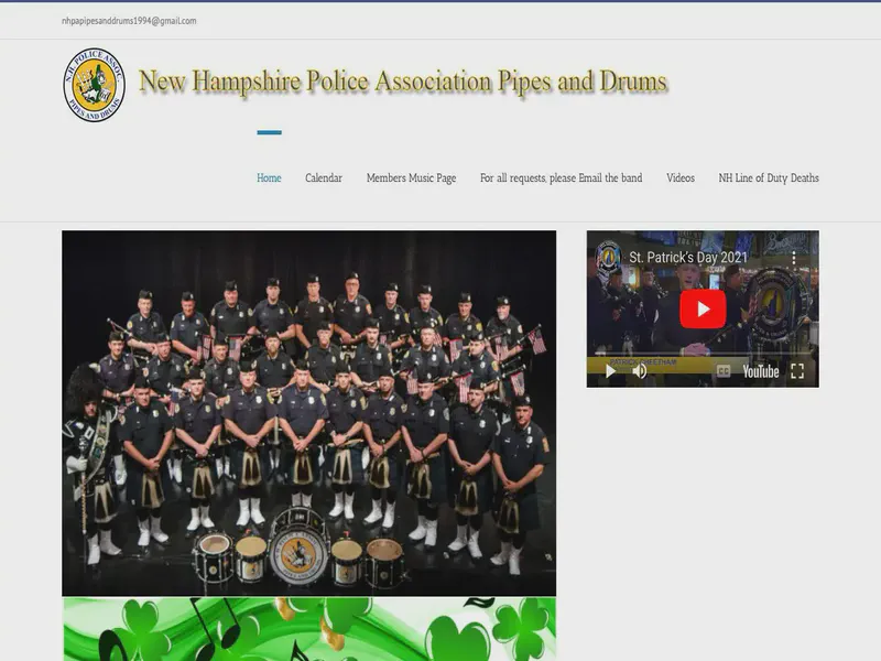 Website preview for nhpolicepipeband.com