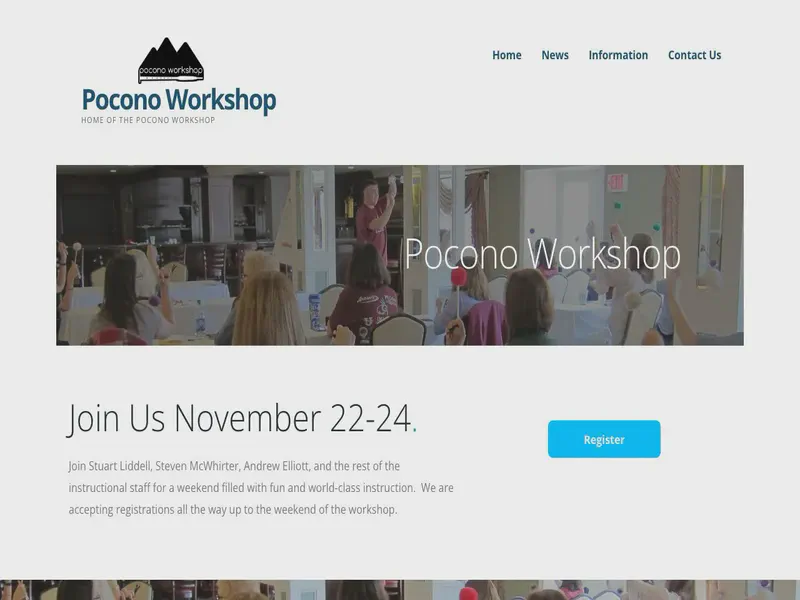 Website preview for poconoworkshop.com