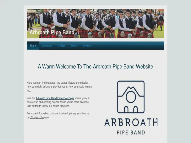 Website preview for www.arbroathpipeband.org.uk