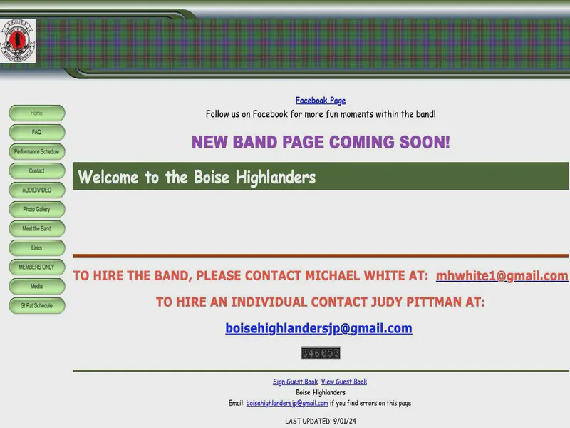 Website preview for www.boisehighlanders.com