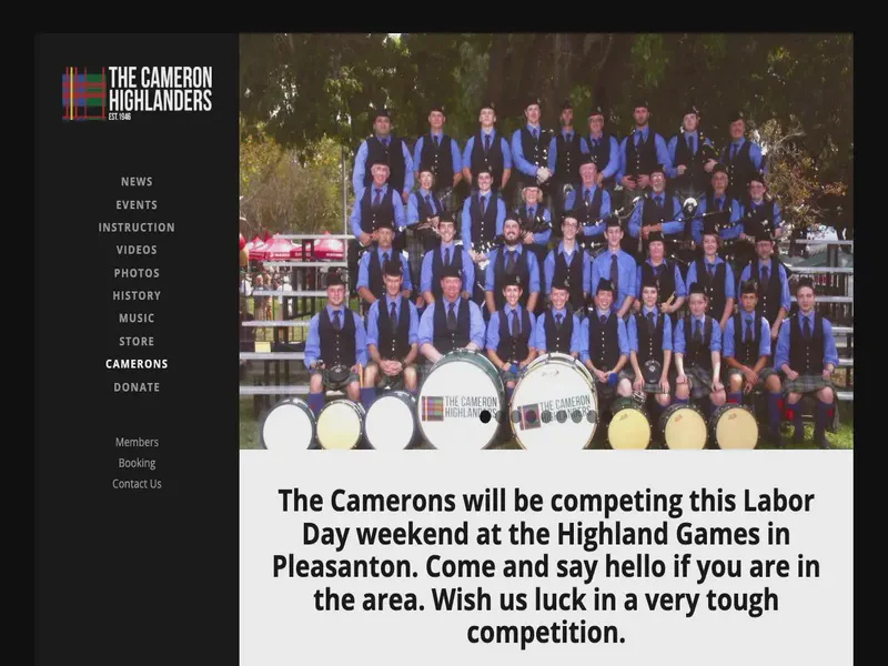 Website preview for www.camerons.org