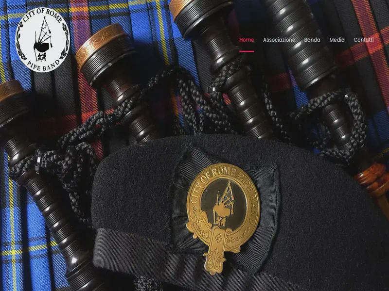 Website preview for www.cityofromepipeband.it