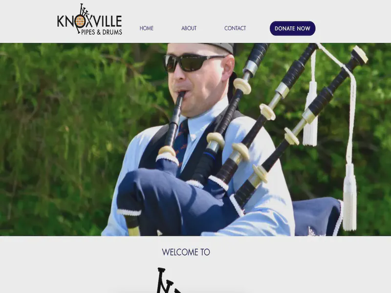 Website preview for www.knoxvillepipesanddrums.org