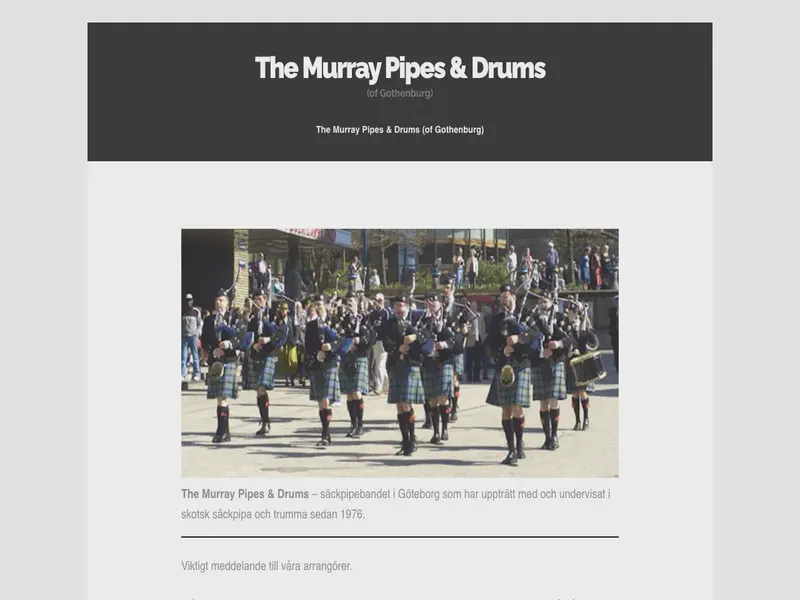 Website preview for www.murrays.nu