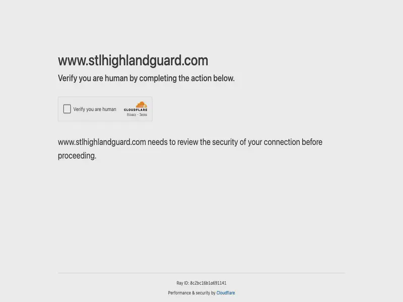 Website preview for www.stlhighlandguard.com